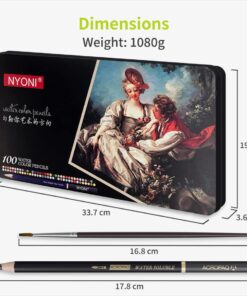 NYONI 100 CRAYONS AQUARELLE WATERCOLOR PENCIL SET