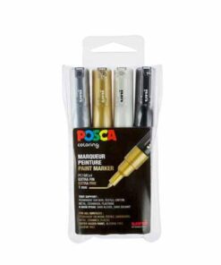POSCA SET 4 MARQUEURS PC5M POCHETTE GSW