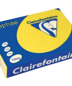TROPHEE A4 160G JAUNE SOLEIL PAPIER CLAIRFONTAINE RAME DE 250 FEUILLES