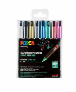 POSCA SET 8 MARQUEURS PC1MR POCHETTE METAL