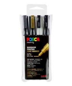 POSCA SET 4 MARQUEURS PC5M POCHETTE GSW