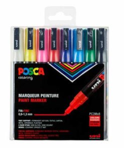 POSCA SET 8 MARQUEURS PC5M POCHETTE CLASSIQUE