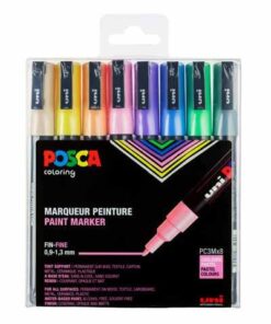 POSCA SET 8 MARQUEURS PC3M POCHETTE PASTEL