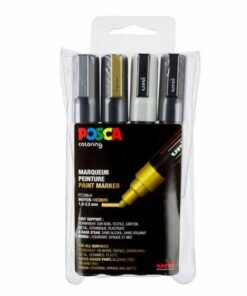 POSCA SET 4 MARQUEURS PC5M POCHETTE GSW