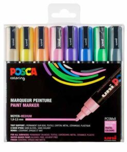 POSCA SET 8 MARQUEURS PC5M POCHETTE PASTEL