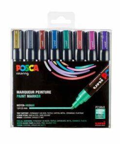 POSCA SET 8 MARQUEURS PC5M POCHETTE METAL