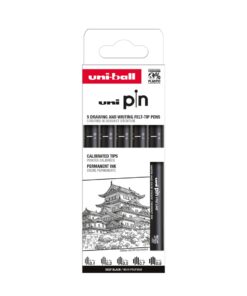 FEUTRES PIN NOIR 4+1 - 5 POINTES UNI-BALL
