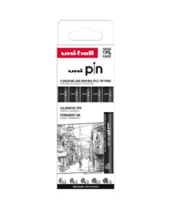 FEUTRES PIN NOIR 4+1 - 5 POINTES - UNI-BALL