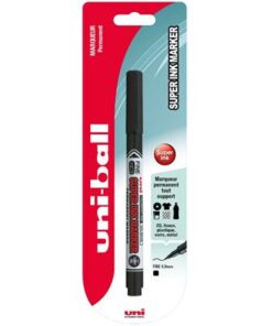 UNIBALL SUPERINK NOIR BLISTER MARQUEUR PERMANENT TISSU TOUS SUPPORTS  WATERPROOF