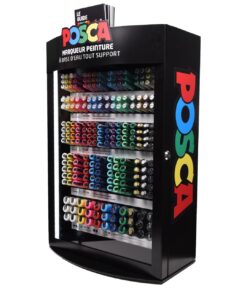 MEUBLE POSCA 281 MARQUEURS ECLAIRAGE LED + FERME A CLEF METAL - H 65CM X LARG 42CM