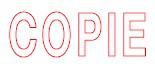 CACHET COLOP COPIE TAILLE EMPREINTE 14X38MM
