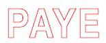 CACHET COLOP PAYE TAILLE EMPREINTE 14X38MM