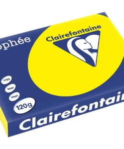 TROPHEE A4 120G JAUNE SOLEIL PAPIER CLAIRFONTAINE RAME DE 250 FEUILLES