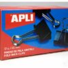 APLI 12 PINCES CLIP 25MM FOLD BACK