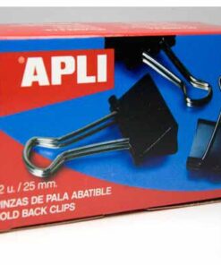 APLI 12 PINCES CLIP 25MM FOLD BACK