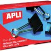 APLI 12 PINCE CLIP 32MM FOLD BACK