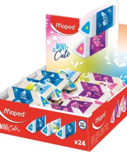 24 GOMMES MAPED MINI CUTE PYRAMIDE - GOMME PLASTIQUE SANS PVC - DISPLAY 24