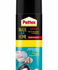 PATTEX SPRAY PERMANENT 400ML COLLE FORTE TRANSPARENT APRES SECHAGE