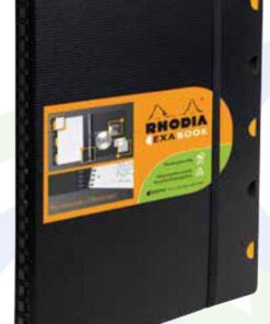 EXABOOK RODIA CAHIER A4+ Q5 PP 160PAG FERMETURE ELASTIQUE 5 INTERCAL + 1 REGLE