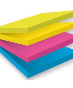 POST-IT 4 BLOCS 75FLS 76X76MM VERT NEON JAUNE CANARI FUSCHIA BLEU MEDITERRANEE 75F / BLOC