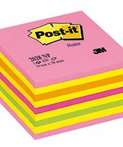 POST IT CUBE 450F 76X76MM ROSE NEON