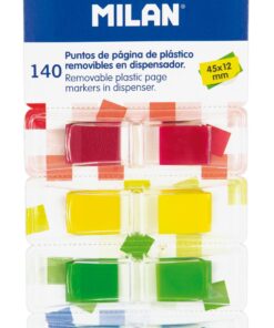 MARQUE PAGE MILAN 140P - 45X12 MM - 4 COULEURS - MILAN NOTES INDEX