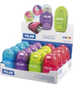 GOMME CAPSULE MILAN 4 COULEURS - RECHARGEABLE AVEC 1/2 GOMME OV12