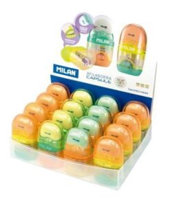 GOMME MILAN + TAILLE-CRAYONS TRANSPARENT - CAPSULE