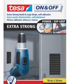 TESA VELCRO 50MMX10CM NOIR 1000X ON & OFF POWER TOP GRIP