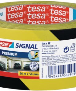ADHESIF SIGNALISATION JAUNE/NR TESA - JAUNE/NOIR - 50X66M