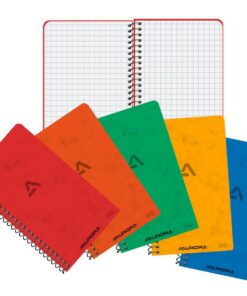 CARNET AURORA 8X13.5 60GR 100 FEUILLES Q5 SPIRALE CARTON LYON