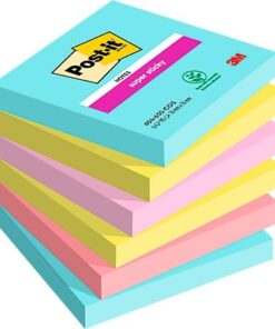 POST-IT 6X 76X76MM COSMIC 90 FEUILLES - SUPER STICKY
