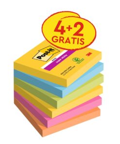 POST-IT 4+2 CARNIVAL - 76X76MM 6 X 90 FEUILLES - CARNAVAL