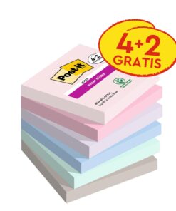 POST-IT 4+2 PASTEL SOULFUL 76X76MM