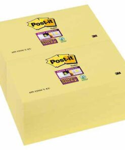 POST-IT JAUNE 12 BLOC 76X127MM 90 FEUILLES / BLOC