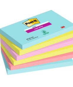 POST-IT 6X 76X127MM COSMIC 90 FEUILLES - SUPER STICKY
