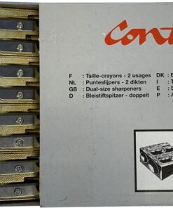 TAILLE CRAYON METAL DBLE CONTE - 2 TROUS DOUBLE - LAITON