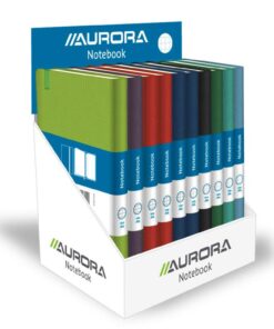 BLOC NOTES Q5 192P 95X145 ASS FERMETURE ELASTIQUE AURORA COUVERTURE SOFT TOUCH