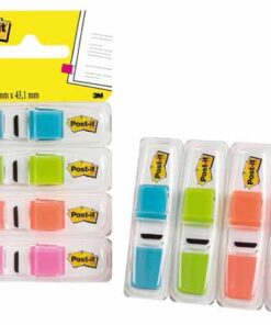 POST-IT INDEX ETROIT 4 COUL BLEU CLAIR VERT CLAIR ORANGE ROSE CLAIR
