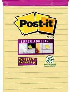 POST-IT JAUNE 101X152MM NOTES LIGNEES - 45 FEUILLES