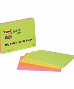 POST-IT 4 BLOCS 203X152MM 45 FEUILLES / BLOC COULEURS ULTRA