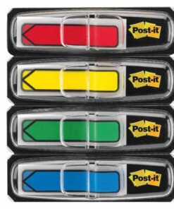 POST-IT INDEX FLECHE COUL STAN 4 COULEURS 12X43MM 24 / COULEUR