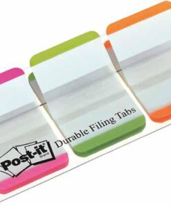 POST-IT INDEX RIGIDE 25.4X38MM ROSE VERT ORANGE 22 INDEX / COULEUR