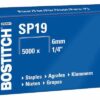 AGRAFES BOSTITCH SP19 ¼"  P3 6MM BOITE 5000 POUR PINCE P3
