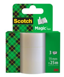 SCOTCH MAGIC 3X 19MM X 25M ROULEAUX INVISIBLES RECHARGES