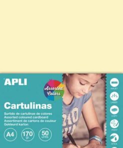 PAPIER APLI 170GR 50F A4 PASTE PAPIER COULEUR