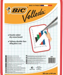 VELLEDA TABLEAU BLANC 30X44CM DOUBLE FACE - NON MAGNETIQUE