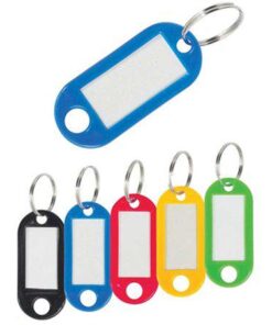 PORTE CLEFS PLASTIQUE PIECE 7901 ANNEAU METAL PORTE NOM
