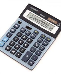 GRANDE CALCULATRICE ACROPAQ BUREAU SOLAIRE 12 DIGITS TAX H20CM X LG 15.5CM