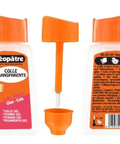 COLLE TRANSPARENTE FORTE ADHESIVE EN 80GR AVEC PINCEAU CLEOPATRE